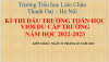 Kì thi đấu trường toán học Vioedu cấp trường đã chính thức bắt đầu vào 12/1/2023