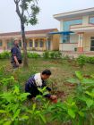 Nhà tài trợ trồng hoa tặng nhà trường