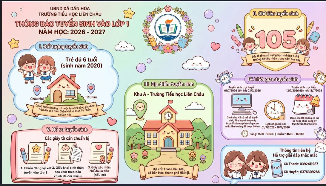 THÔNG BÁO TUYỂN SINH NĂM HỌC 2026 - 2027