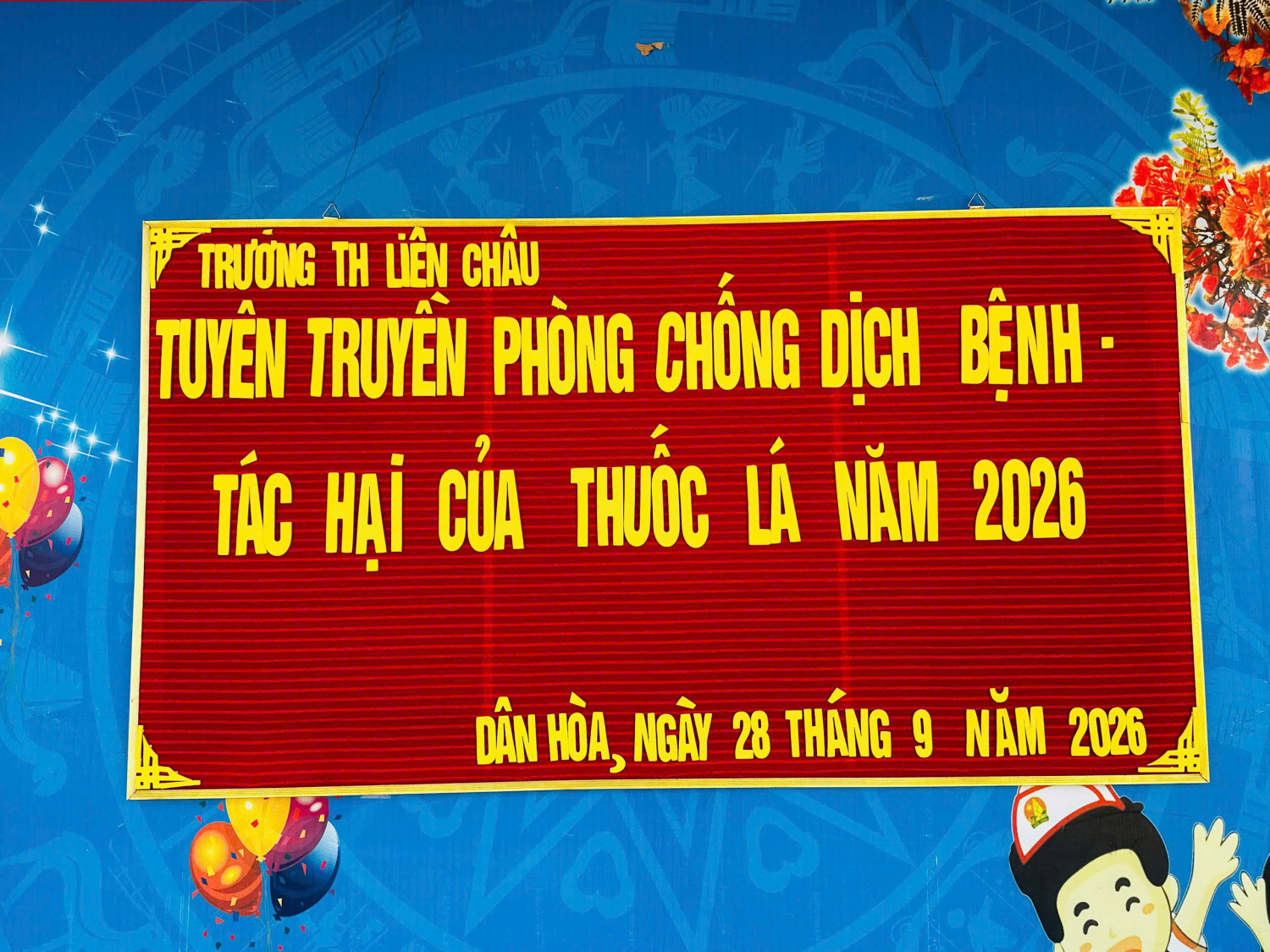 Trường Tiểu học Liên Châu tổ chức hoạt động tuyên truyền phòng chống dịch bệnh và tác hại của thuốc lá năm 2026