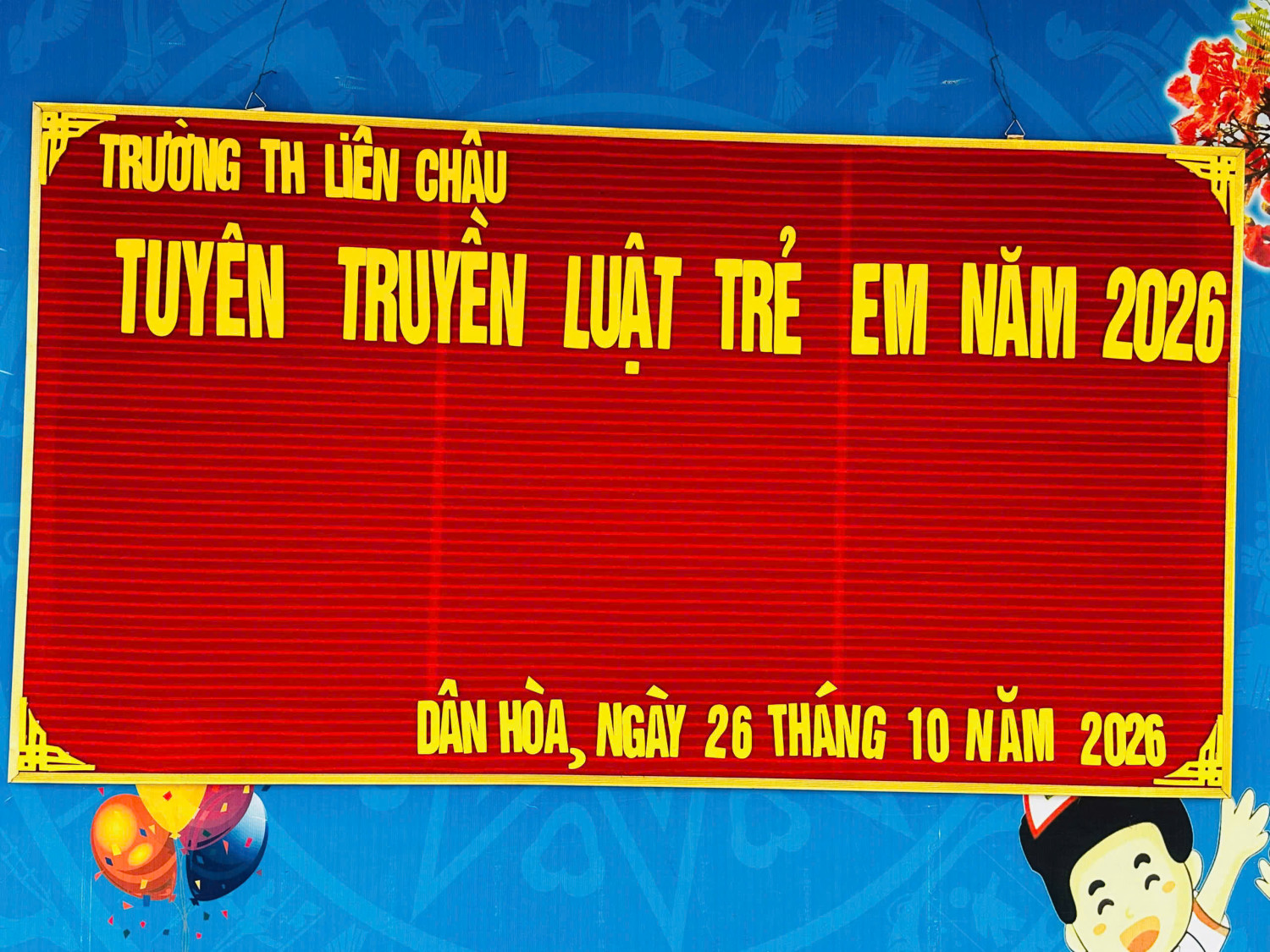 TRƯỜNG TIỂU HỌC LIÊN CHÂU TỔ CHỨC BUỔI TIẾN HÀNH TUYÊN TRUYỀN LUẬT TRẺ EM NĂM 2026